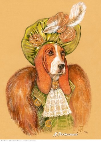 Basset hound lady - basset,