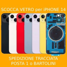 Scocca Magnetica VETRO IPHONE 14 BACK COVER COMPLETO MAGSAFE E FRAME Guarnizione