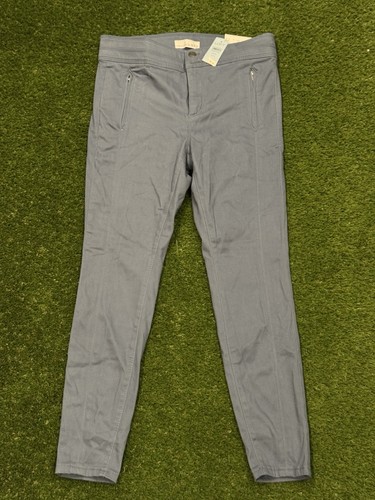 Leggings donna blu vita alta