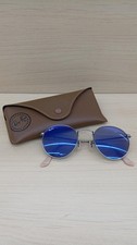 Occhiali da sole Ray-Ban RB3447 50□21 145 tondi metallo montatura oro blu cla...