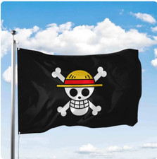 Anime One Piece Monkey D. Rufy Roger Bandiere Grande Teschio Ossa Incrociate Bandiera Pirata##