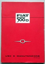 FIAT 500D -  Manuale di Uso e Manutenzione - 1964 - Ott+ 500 D - originale