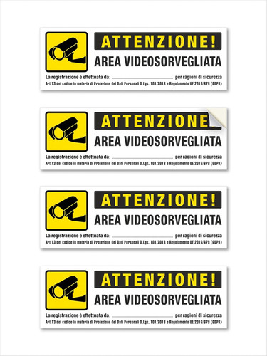 Adesivi videosorveglianza - adesivi,