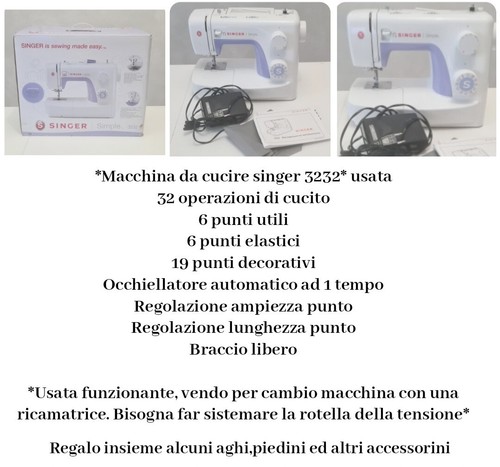 Macchina cucire singer 3232 - da,