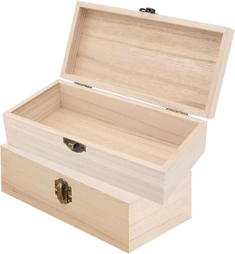 2pcs scatola legno con - in,