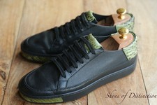 Gucci Ace nero verde pelle