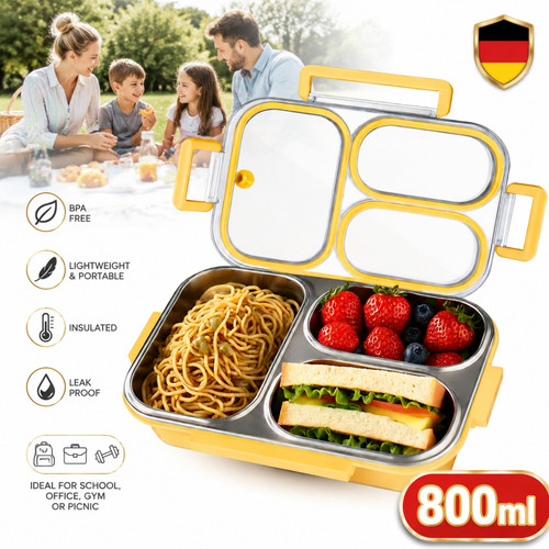 Lunchbox bento acciaio - lunchbox, inox