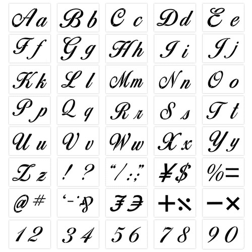 Stencil per lettere 40 - stencil,