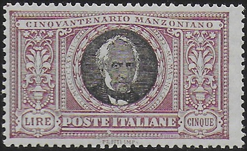1923 italia manzoni lire mnh - manzoni,
