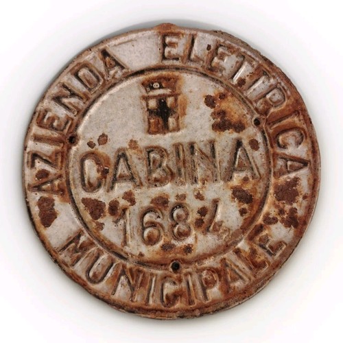 Antica targa azienda elettrica - antica,