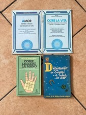 Lotto 4 Libri Vintage Esoterismo Chiromanzia Sogni Aldilà -Collezione Rarità
