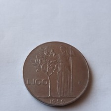 moneta da 100 lire del 1956