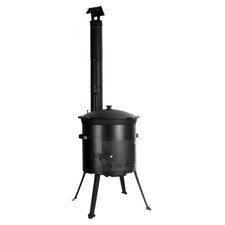 Set Kazan 16 L+Utschak Feuerofen Uchag Barbecue Cottura Con Outdoor