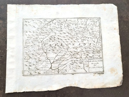 Mappa antica garfagnana tratto - antica,