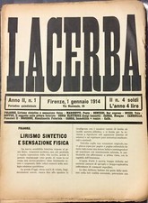 LACERBA 1914 MARINETTI CARRA' BOCCIONI CANGIULLO SOFFICI Manifesto Futurismo