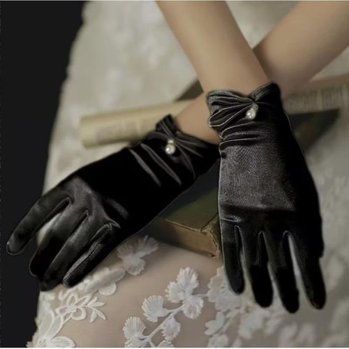 Guanti vintage raso - vintage,