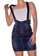 jupe salopette bleu marine uni