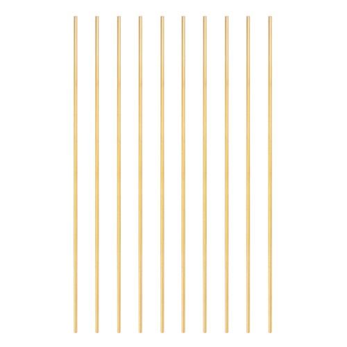 Pezzi asta tonda - 10, ottone