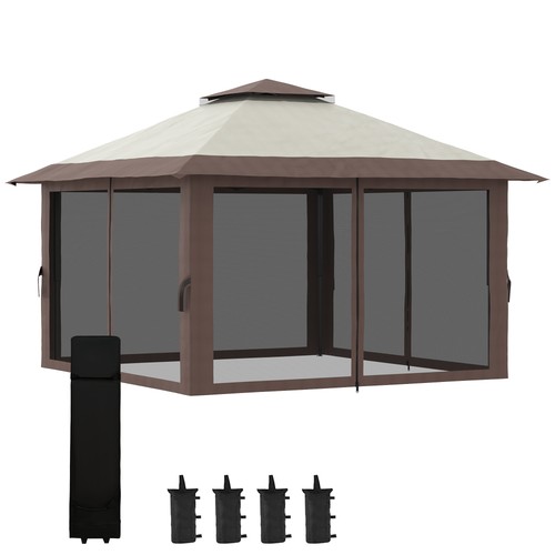 Outsunny gazebo 4x4 pieghevole - gazebo,