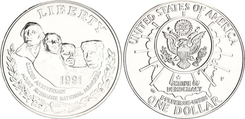 Usa dollaro argento 1991 50 - 1,