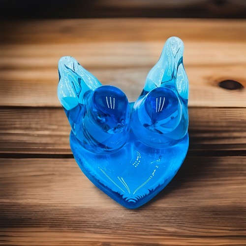 Figurina doppio uccellino - uccellino, blu