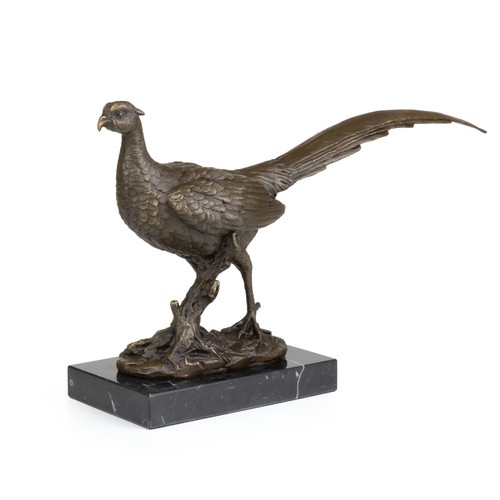 Scultura bronzo fagiano che - in,