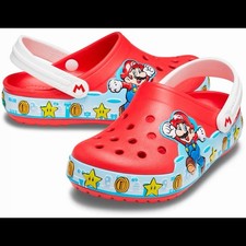 Zoccolo Toddler Crocs Fun Lab Super Mario Lights taglia C11 nuovo $55 vendita al dettaglio