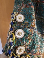 BLAZER DI QUALITÀ SENZA MARCHIO CON BELLISSIME CUCITURE E BOTTONI DORATI. TAGLIA L