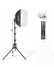 RALENO Softbox LED da 50 W Luce Fotografica 50x50 cm con Lampadina Ufo