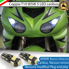 COPPIA LUCI POSIZIONE 5 LED KAWASAKI NINJA 1000 ZX-10R 2006-2007 T10 W5W 6000K