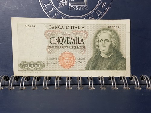 Banconota 5000 lire colombo - banconota,