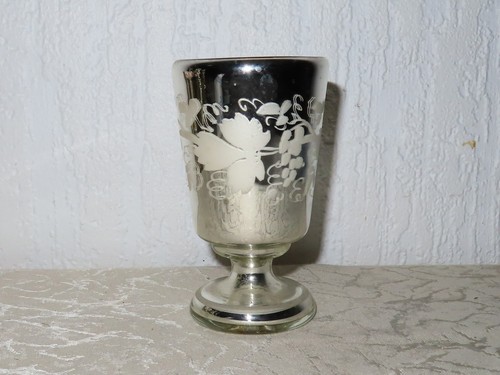 Antique silver glass chalice - silver,
