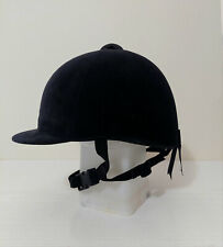 CAP CASCO EQUITAZIONE VELLUTO NERO - 57 - KING