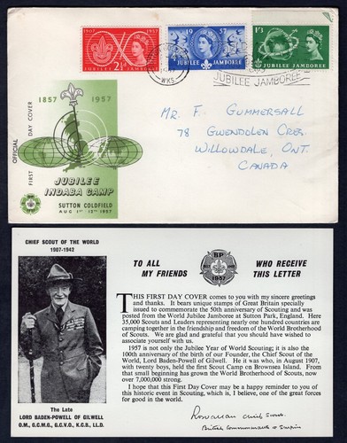 Copertina 1957 fdc boy - gb,