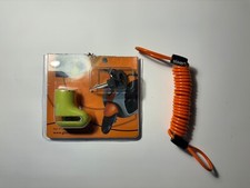 BLOCCA DISCO CON CORDINO DA 120 CM BLOCCADISCO MOTO SCOOTER RUOTA ANTIFURTO