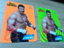 Eddie Guerrero WWE 2 Card SmackDown Signed 52/132 Prominter Animotion Fluo