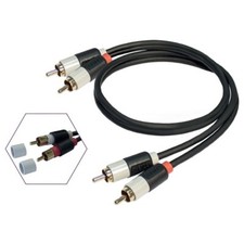 Thender 15-261 1m Cavo Audio 2RCA-2RCA Stereo Contatti Placcati Oro