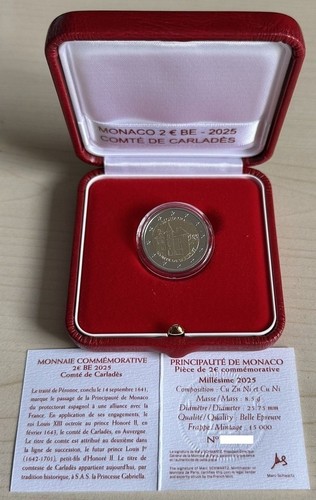 Monaco 2025 euro comte - 2, de