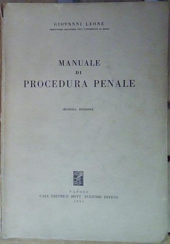 Giovanni leone manuale - leone,