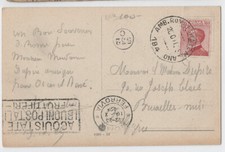 Ambulante Roma Firenze Milano su cartolina per estero