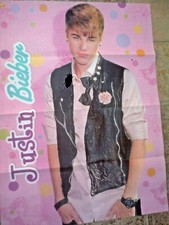 POSTER Love - cm. 58 x 43  fronte JUSTIN BIEBER retro TEENANGELS