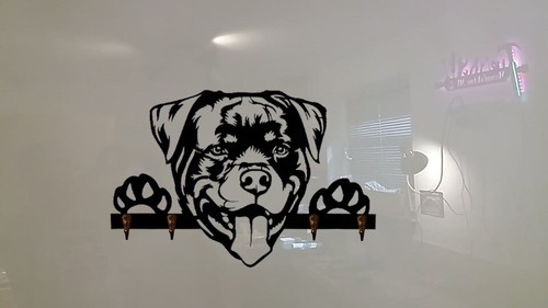 Rottweiler portachiavi legno
