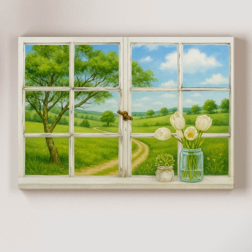 Quadro finestra tela con - quadro,