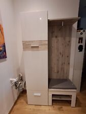 MOBILE INGRESSO APPENDIABITI LEGNO ROVERE E BIANCO LACCATO