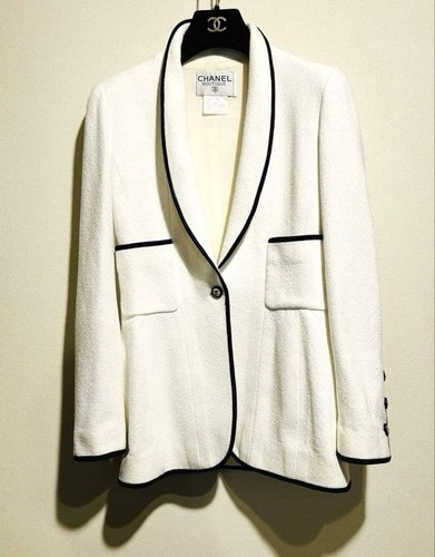 Giacca chanel bianca taglia - giacca, chanel,