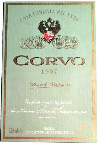 Etichetta vino italia corvo - etichetta,