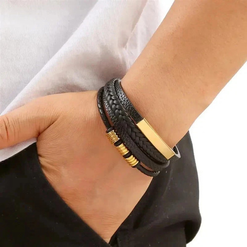 Bracciale uomo pelle - bracciale,