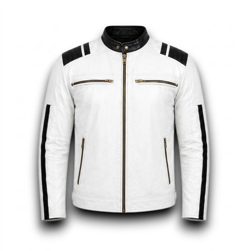 Giacca biker uomo vera pelle