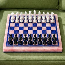 Set scacchi quarzo rosa e
