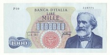 1000 LIRE GIUSEPPE VERDI I°
